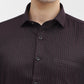Maroon Printed Slim Fit Party Wear Shirt | Greenfibre