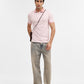 Rose Melange Jacquard Slim Fit Polo T-Shirt | Greenfibre