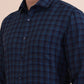 Blue Checked Slim Fit Formal Shirt | Greenfibre