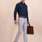 Blue Checked Slim Fit Formal Shirt | Greenfibre