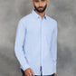 Sky Blue Solid Slim Fit Casual Shirt | GreenFibre