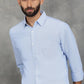 Sky Blue Solid Slim Fit Casual Shirt | GreenFibre