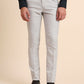 Light Grey Solid Super Slim Fit Formal Trouser | Greenfibre
