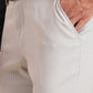 Light Grey Solid Super Slim Fit Formal Trouser | Greenfibre