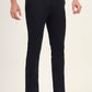 Navy Blue Solid Super Slim Fit Casual Trouser | Greenfibre