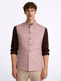 Dusty Pink Solid Waistcoat | Greenfibre