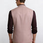 Dusty Pink Solid Waistcoat | Greenfibre