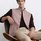 Dusty Pink Solid Waistcoat | Greenfibre