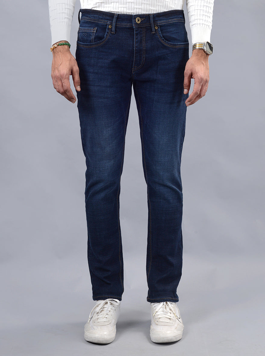 Blue Washed Slim Fit Jeans | JadeBlue
