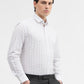 White & Grey Checked Regular Fit Formal Shirt | Greenfibre