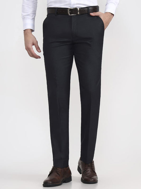Blue Checked Super Slim Fit Formal Trouser | Greenfibre