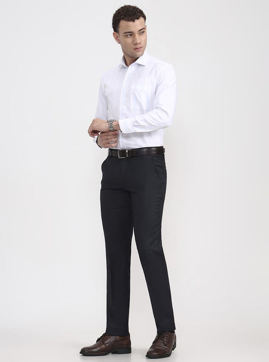 Blue Checked Super Slim Fit Formal Trouser | Greenfibre