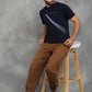 Navy Blue Printed Slim Fit T-Shirt | GreenFibre