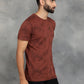 Brown Printed Slim Fit T-Shirt | GreenFibre