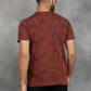 Brown Printed Slim Fit T-Shirt | GreenFibre