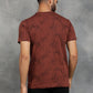 Brown Printed Slim Fit T-Shirt | GreenFibre