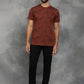 Brown Printed Slim Fit T-Shirt | GreenFibre