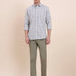 Green Checked Smart Fit Semi Casual Shirt | Greenfibre