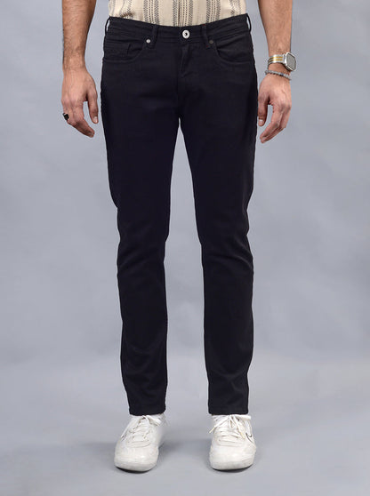 Jet Black Washed Slim Fit Jeans | JadeBlue