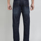 Ink Blue Washed Straight Fit Jeans | JadeBlue