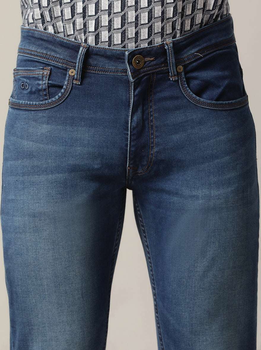 Blue Washed Slim Fit Jeans | JadeBlue