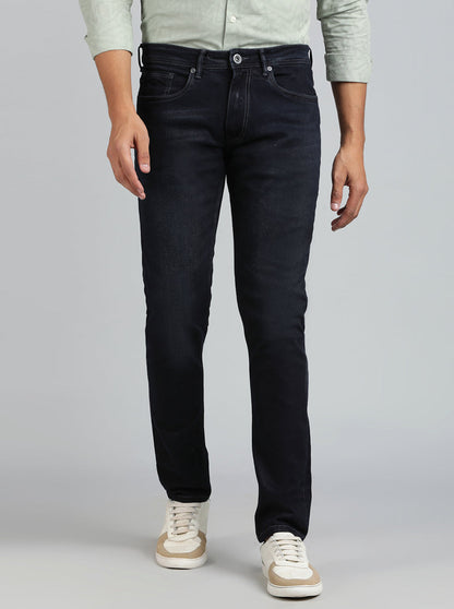 Petrol Blue Washed Slim Fit Jeans | JadeBlue
