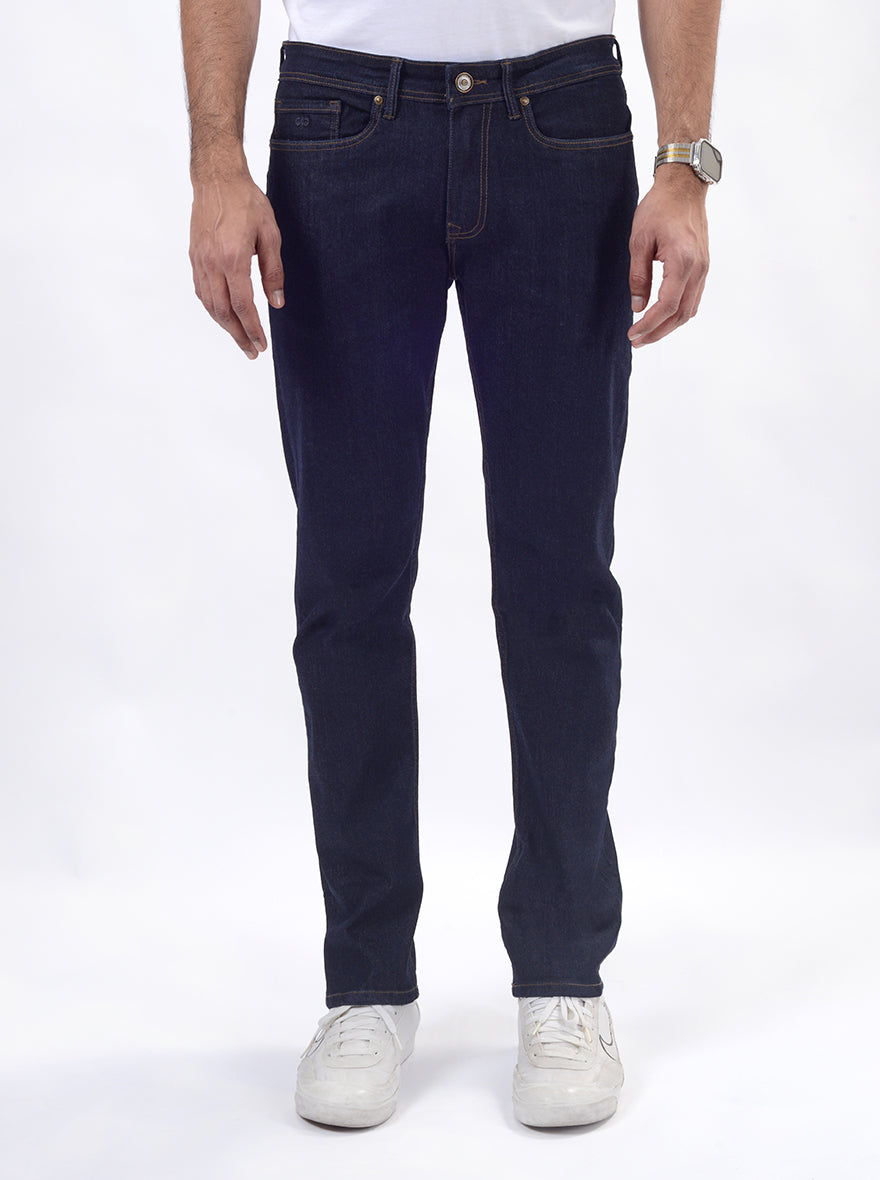 Raw Blue Washed Straight Fit Jeans | JadeBlue