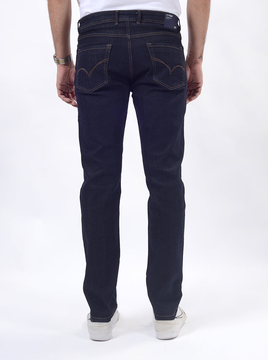 Raw Blue Washed Straight Fit Jeans | JadeBlue