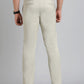 Beige Solid Slim Fit Formal Trouser | Greenfibre