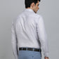 Light Grey Checked Slim Fit Formal Shirt | Greenfibre