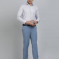 Light Grey Checked Slim Fit Formal Shirt | Greenfibre