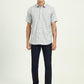 Grey & Green Checked Slim Fit Semi Casual Shirt | Greenfibre