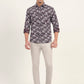 Wine Printed Slim Fit Casual Shirt | Greenfibre