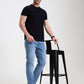 Light Blue Washed Straight Fit Jeans | Greenfibre