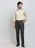 Black Solid Slim Fit Formal Trouser | Greenfibre