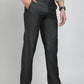 Black Solid Slim Fit Formal Trouser | Greenfibre