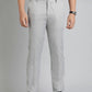 Light Grey Solid Slim Fit Formal Trouser | Greenfibre
