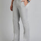 Light Grey Solid Slim Fit Formal Trouser | Greenfibre