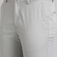 Light Grey Solid Slim Fit Formal Trouser | Greenfibre