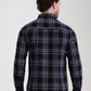 Dark Blue Checked Slim Fit Casual Shirt | Greenfibre