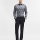 Grey Printed Slim Fit Party Wear Shirt | Greenfibre
