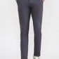 Dark Grey Solid Super Slim Fit Casual Trouser | Greenfibre