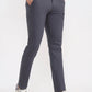 Dark Grey Solid Super Slim Fit Casual Trouser | Greenfibre