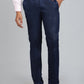 Blue Solid Slim Fit Formal Trouser | Greenfibre