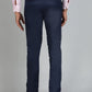 Blue Solid Slim Fit Formal Trouser | Greenfibre