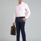 Blue Solid Slim Fit Formal Trouser | Greenfibre