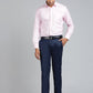 Blue Solid Slim Fit Formal Trouser | Greenfibre