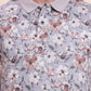 Flint Grey Printed Slim Fit Polo T-Shirt | Greenfibre