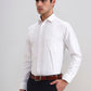White & Brown Striped Regular Fit Formal Shirt | Greenfibre