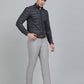Navy Blue Printed Slim Fit Party Wear Shirt | Wyre